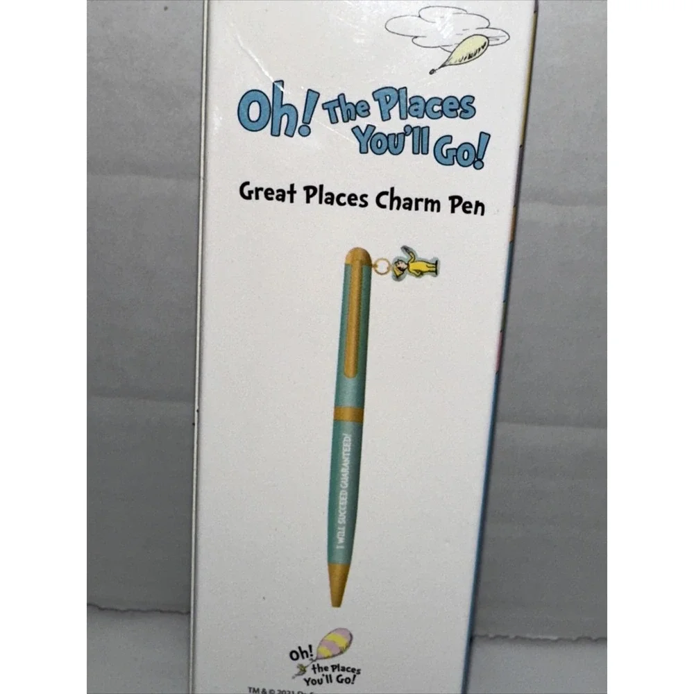 Dr Seuss Oh The Places Youll Go Great Places Charm Pen Blue Gold Black Ink NEW